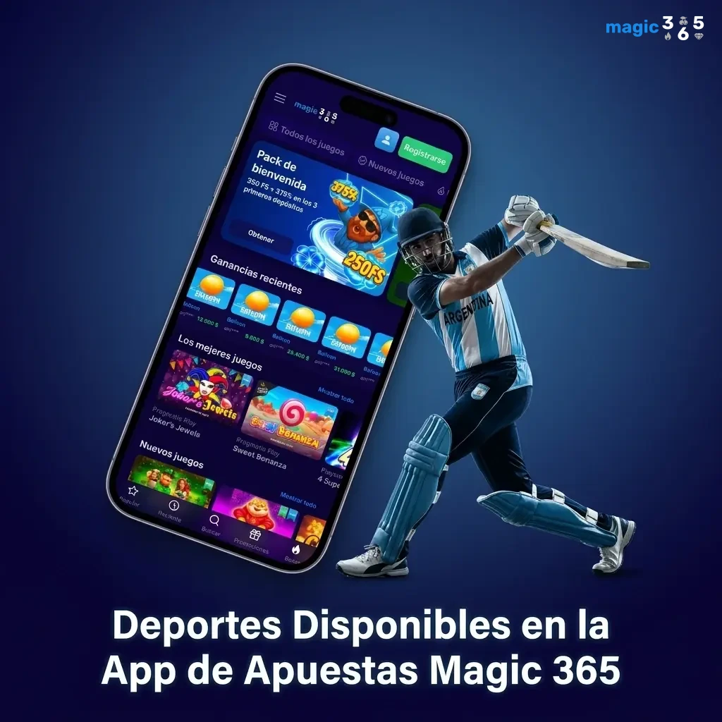 Deportes disponibles en Magic 365: fútbol, tenis, básquet, eSports y más con apuestas en vivo y estadísticas actualizadas.
