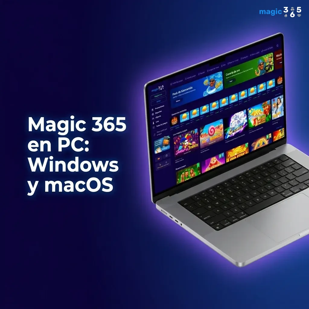 Sitio web de Magic 365 abierto en navegador de escritorio en Windows y macOS sin necesidad de descarga