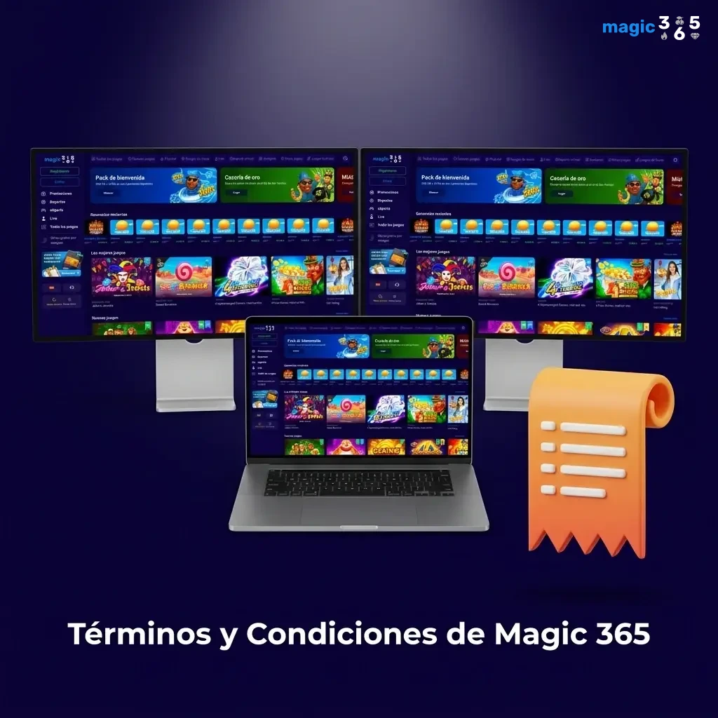 Términos y condiciones de Magic 365 para usuarios argentinos mayores de 18 años: registro, bonos y retiros.